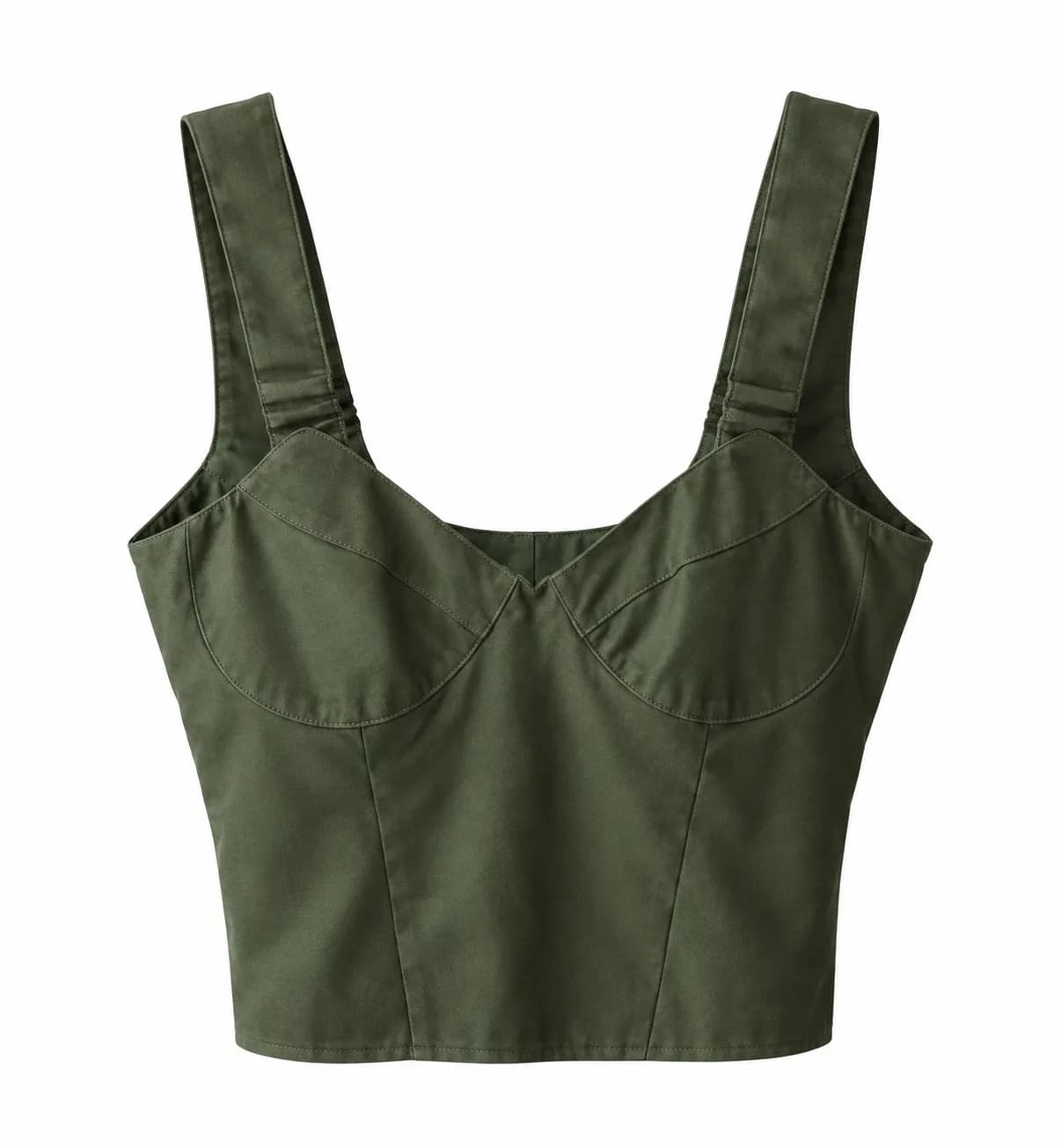 Top Lez a Lez Verde Militar em Couro Sintético Tam. M / 40
