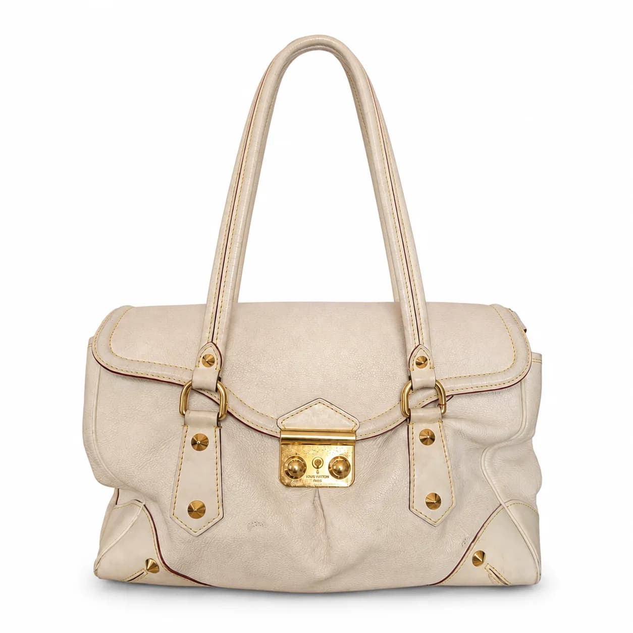 ..Bolsa Louis Vuitton Couro Off-White Feminina Original